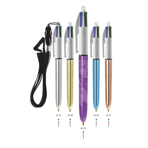 image du produit Stylo BIC® 4 Couleurs Shine bille