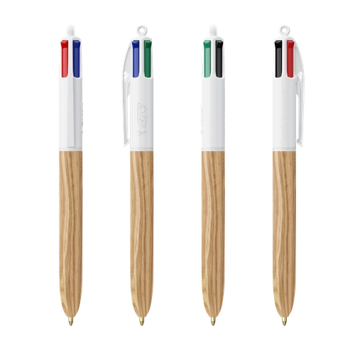 image du produit Stylo BIC® 4 Couleurs Wood Style