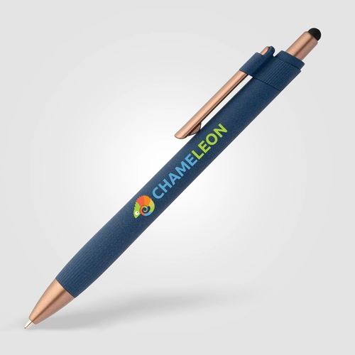 image du produit Stylo bille stylet - plastique recyclé - finition bronze