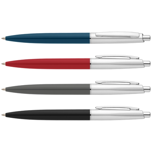 image du produit Stylo en plastique recyclé avec finition chromée