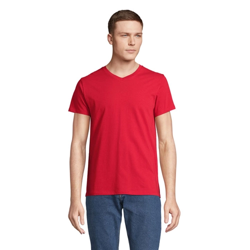 image du produit T-shirt col V, 100 % coton semi-peigné ringspun