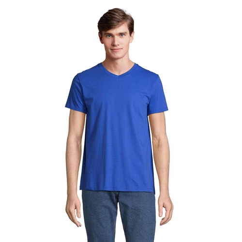 image du produit T-shirt col V, 100 % coton semi-peigné ringspun