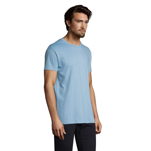 image du produit T-shirt homme col rond, 100% coton semi-peigné ringspun