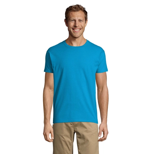 image du produit T-shirt homme col rond, 100% coton semi-peigné ringspun