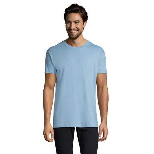 image du produit T-shirt homme col rond, 100% coton semi-peigné ringspun