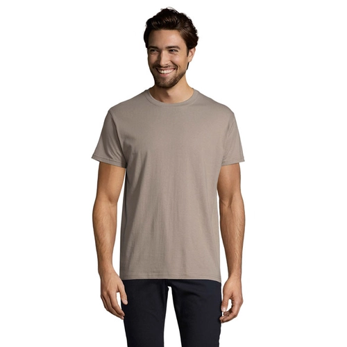 image du produit T-shirt homme col rond, 100% coton semi-peigné ringspun