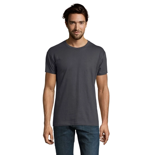 image du produit T-shirt homme col rond, 100% coton semi-peigné ringspun
