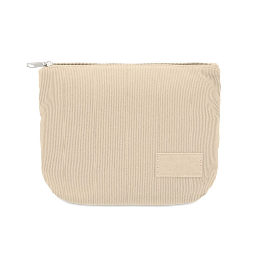 image du produit Trousse à cosmétiques en velours côtelé de polyester avec doublure en polyester