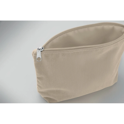 image du produit Trousse à cosmétiques en velours côtelé de polyester avec doublure en polyester