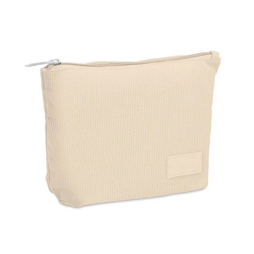 image du produit Trousse à cosmétiques en velours côtelé de polyester avec doublure en polyester